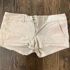 AMERICAN EAGLE SHORTS + Khaki Tan + Stretch + Sz 6